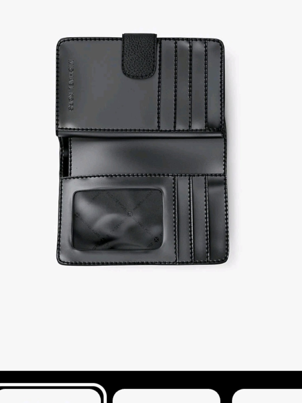 Michael Kors Black Embossed MK Logo Wallet- NEW - Picture 2 of 6